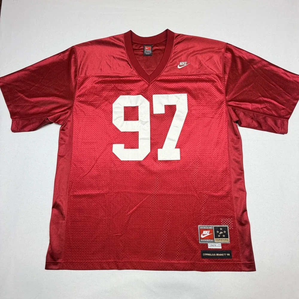 Nike Alabama Crimson Tide #97 Cornelius Bennett ‘86 Mesh Jersey XXL Length+2 EUC - Picture 2 of 10